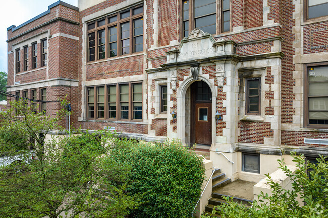 The original Brayton School building and entrance, Summit, NJ.