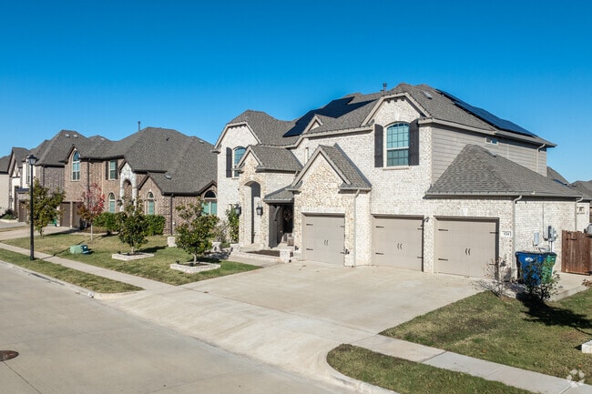 Larger new traditional homes are being built in the new subdivisions of Woodcreek.