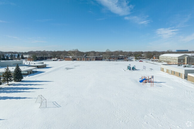 Playground and field at Frontier International Academy Elementary.