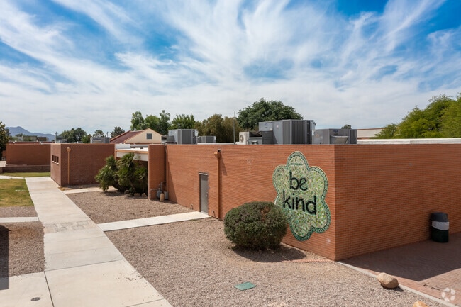 The Amphitheater Middle School has many murals and splashes of color throughout the campus.