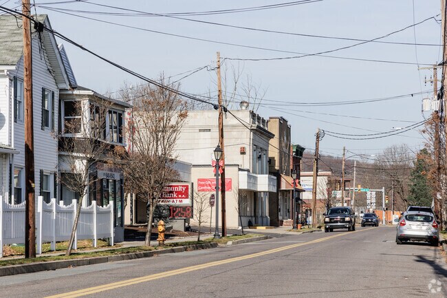 Washington Ave is the main retail street in Jermyn, PA.