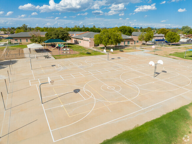 G. Frank Davidson School students can shoot some hoops during gym class.