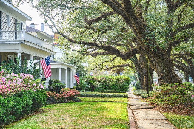 American Four Square style homes give Leinkauf a traditional feel.