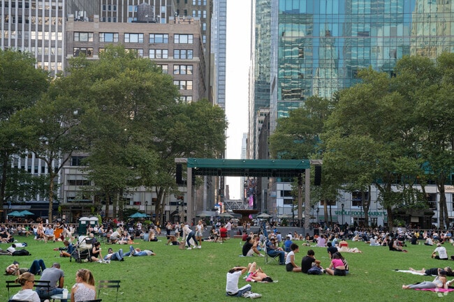 There are always local events and gatherings at Bryant Park in Midtown East.