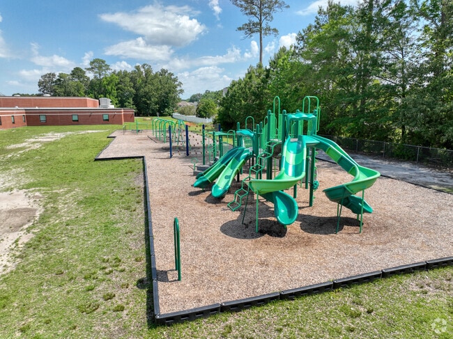Kids enjoy the playground at the Great Bridge Intermediate School in Great Bridge, VA.