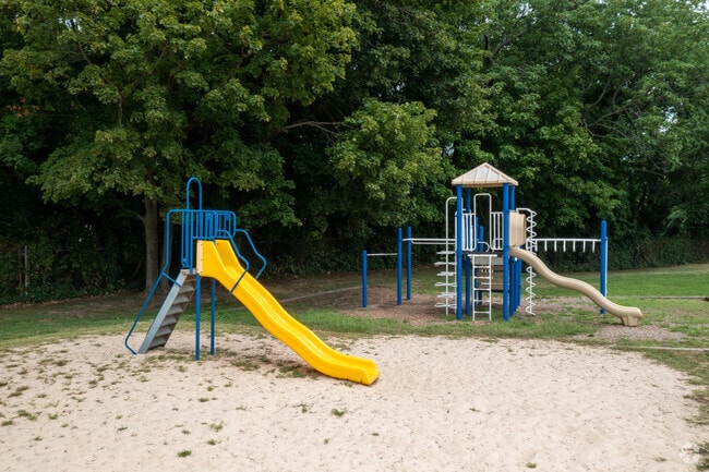 Students can enjoy the playground at Woodhull Intermediate School in Huntington, NY.