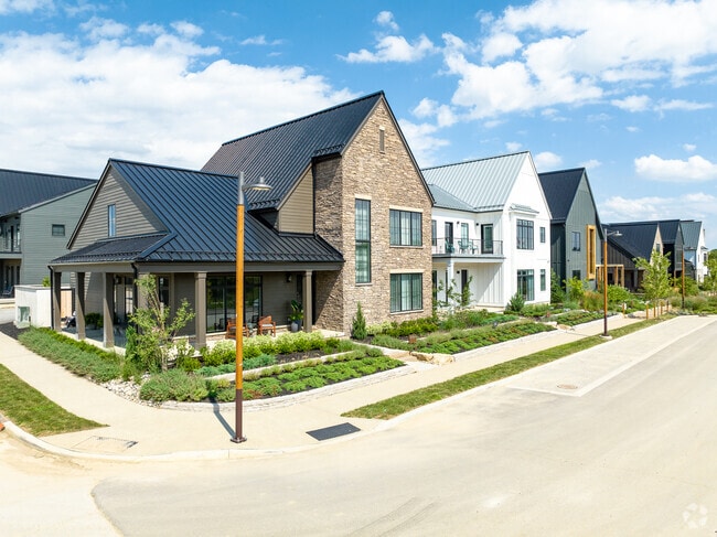 Homes located in the Quarry Trails area feature modern designs and have beautiful views of the park.