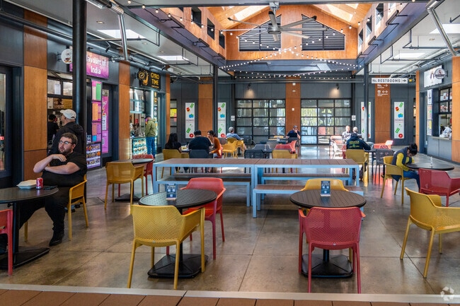 Enjoy the food court of Rockwood Market Hall.