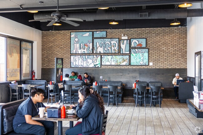 Hangry's is a local restaurant in Cragin specializing in wings and burgers.