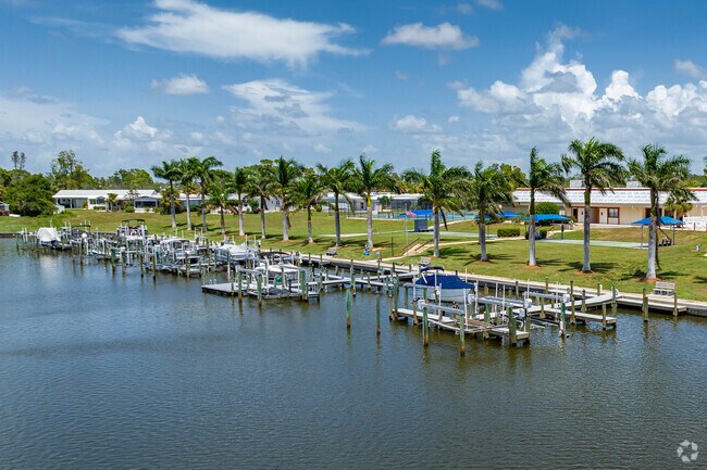Alameda Isles has boat docks for residence to use in Boca Royale.