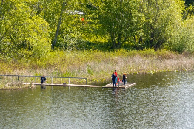 With a publicly accessible dock, Sunday Lake locals can enjoy some recreational fishing.