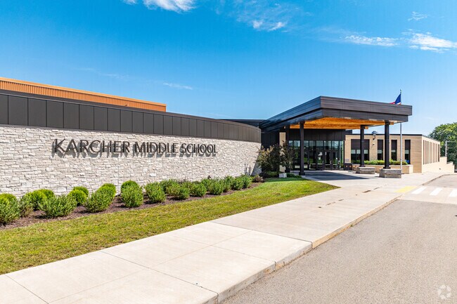 The student population of Karcher Middle School is 600 and serves grades 6-8.
