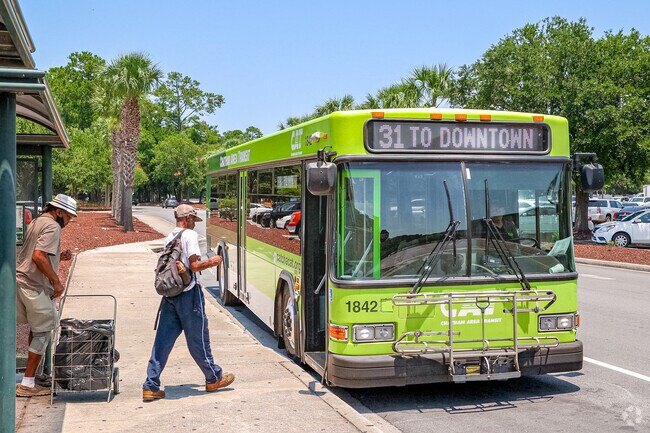 The Skidaway Road bus runs a regular route stopping at Walmart in Sunset Park.