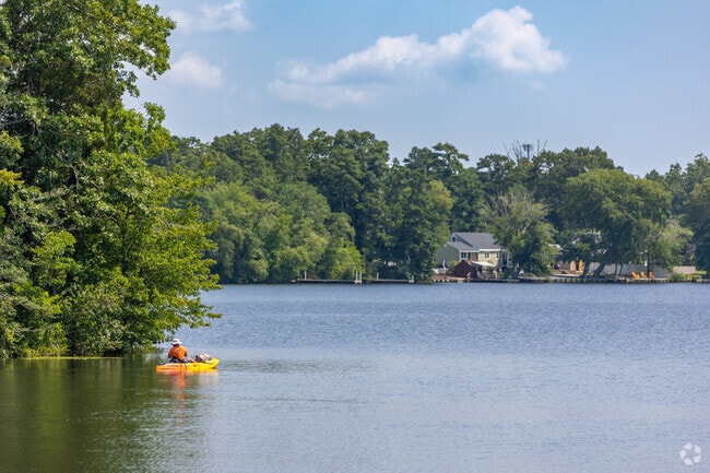 Enjoy peaceful kayaking in a beautiful setting at Lake Lenape Park.
