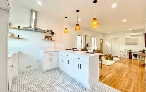 Kitchen image without new stove.