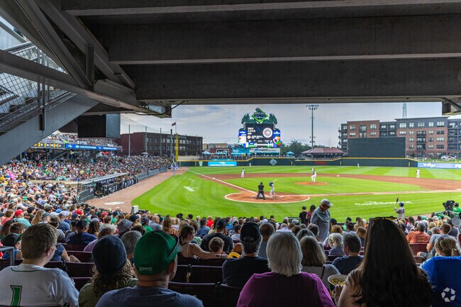 Oregon residents can take a mile walk to Day Air Ballpark to watch the Dragons baseball team.