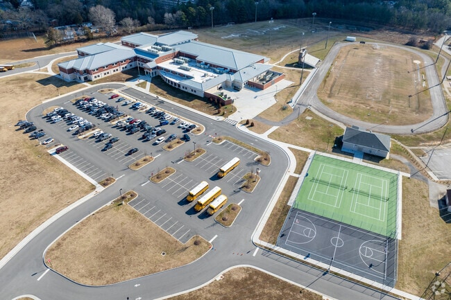 An aerial view of Manchester Middle School.