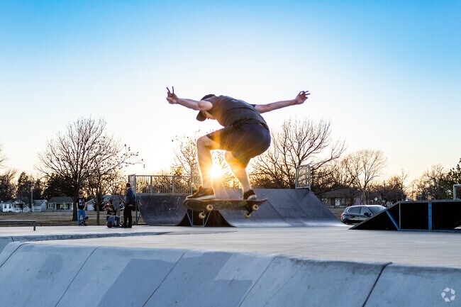 Skaters can practice their tricks at Edgemoore Skate Park in Crown Heights.