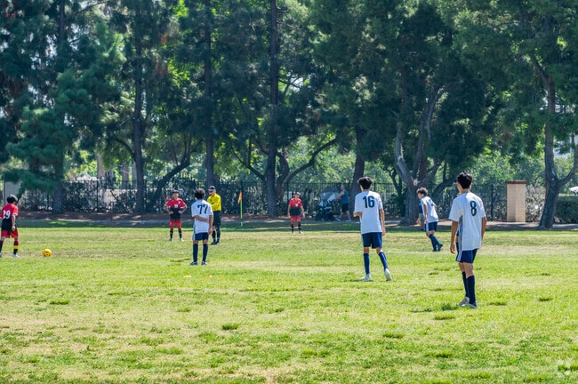 Soccer leagues for kids play weekly at Tustin Sports Park in Tustin Ranch.