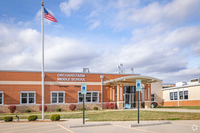 Orchard Farm Middle School is responsible for educating all students from New Town St. Charles.