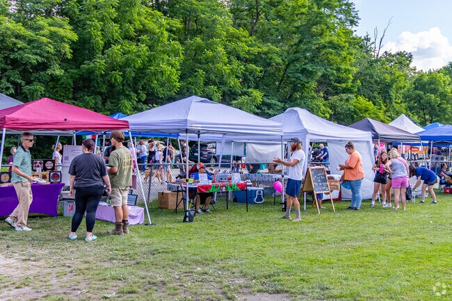 Plum boro hosts a weekly Monday Market from June through September.