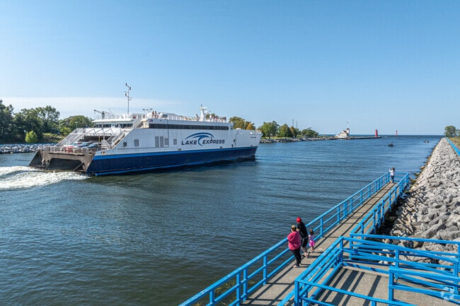 Laketon Township residents can make use of the Lake Express ferry, which links Muskegon and Milwaukee across Lake Michigan.