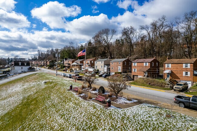 Single-family homes in Port Vue have single-car garages.