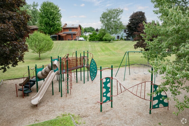 Grand View Park has a playground that serves the nearby houses of East Ithaca.