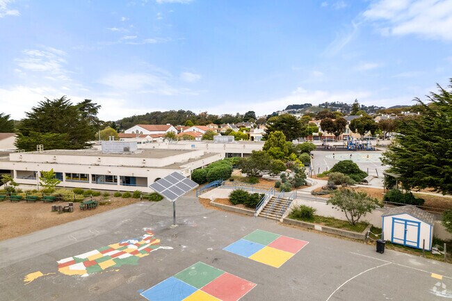 Commodore Sloat Elementary has colorful recess activities.