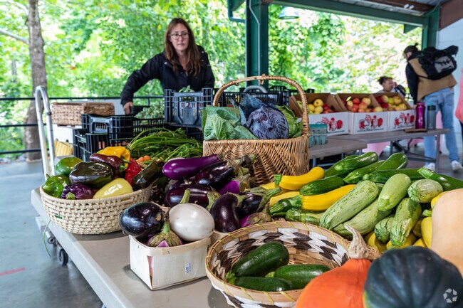 Residents enjoy the Poughkeepsie Waterfront Market in Victor C. Waryas Park.