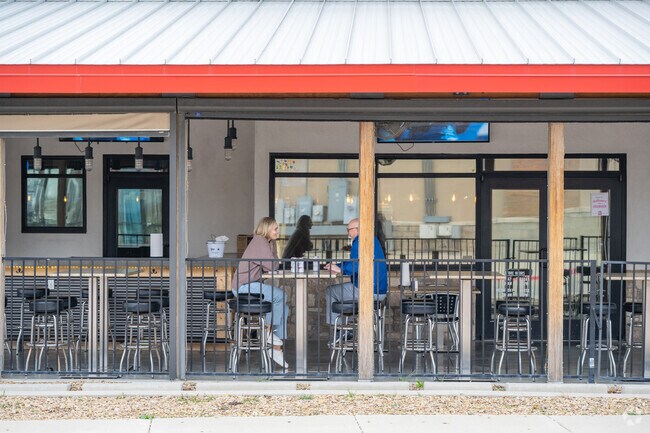 Lakeside's outdoor dining is perfect for unwinding with friends.