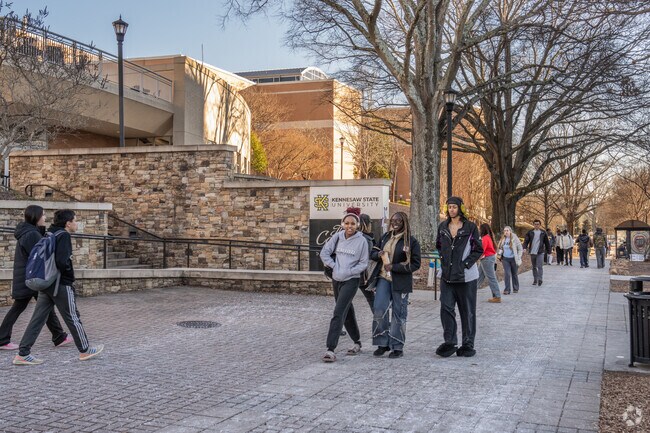 Some students at Kennesaw State University reside in Woodstock.