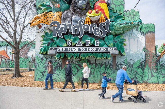 Just a short drive from Trophy Club try a jungle of flavors at the Rainforest Café in Grapevine.