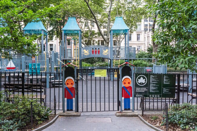Playgrounds can be used by park visitors