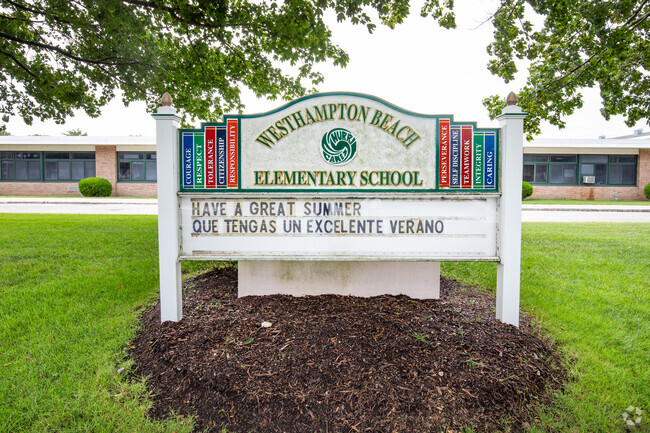 Westhampton Beach Elementary school sign.