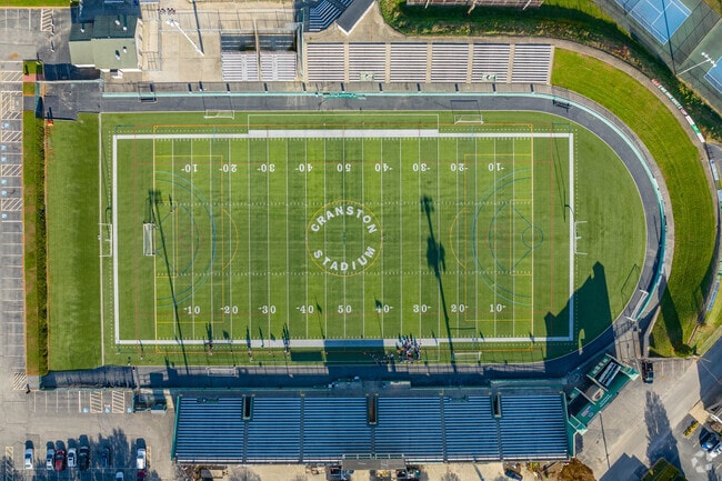 Stebbins Stadium hosts Cranston East football games and community sports in Spectacle.