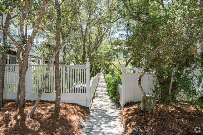 Many cottages in Seaside are vacation rentals offering a beautiful stay steps from the beach.