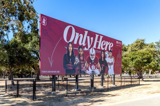 Stanford University is about a mile south of the Downtown North neighborhood.