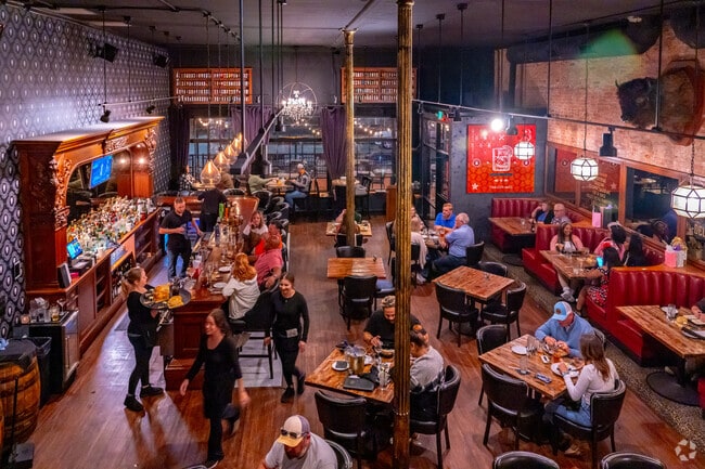 Downtown Decatur has many  great restaurants such as The Gin Mill.