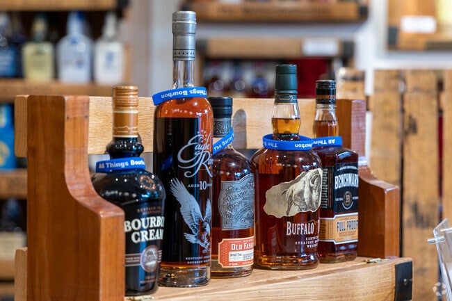 River Park residents browse a wide selection of bourbon and decor at The Barrel Market.