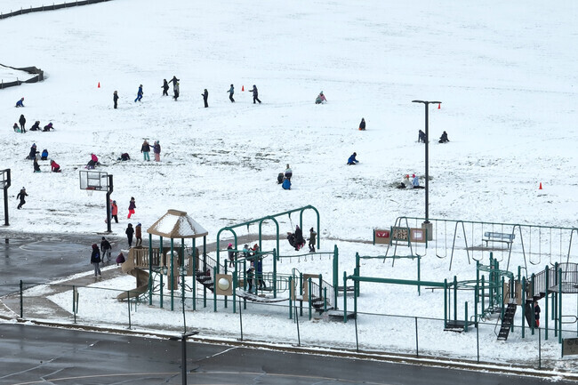 Rogers Elementary School students enjoy an expansive playground.