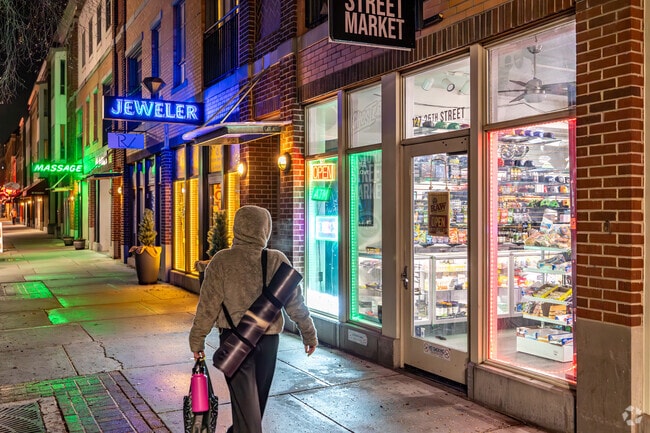 Stroll down historic 25th Street to find shops and eateries.