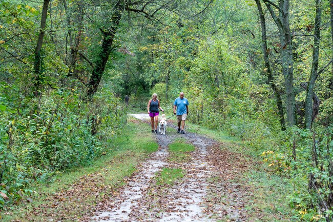 The Towpath Trail at John Glenn Grove is great for walking your dog.