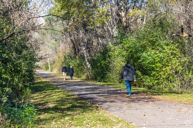 Bruce Vento Regional Trail winds through wooded areas in Maplewood.