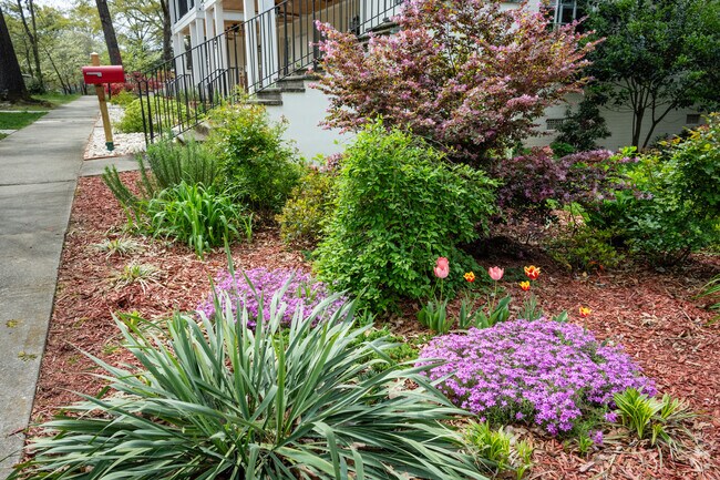 Colorful landscaping and beautiful flowers can be found all around Hampton Heights.