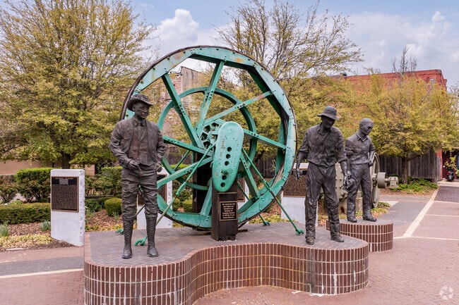 Oil Heritage Park in downtown El Dorado celebrates the history of the city's oil industry.