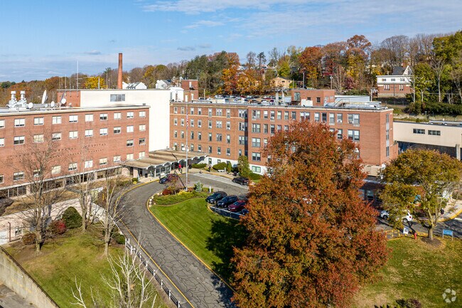 The main entrance to the Lawrence General Hospital in Lawrence, MA.