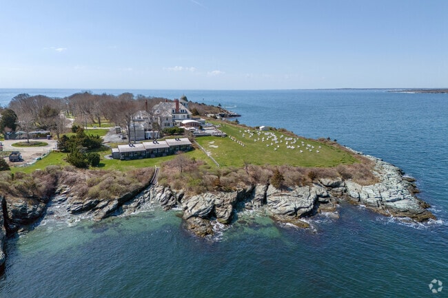 Castle Hill Inn offers views of the Atlantic Ocean with its lawn dotted with Adirondack chairs.