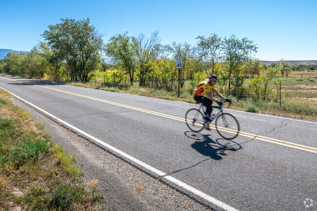 C 1/2 road is a popular scenic bike route in East Orchard Mesa.