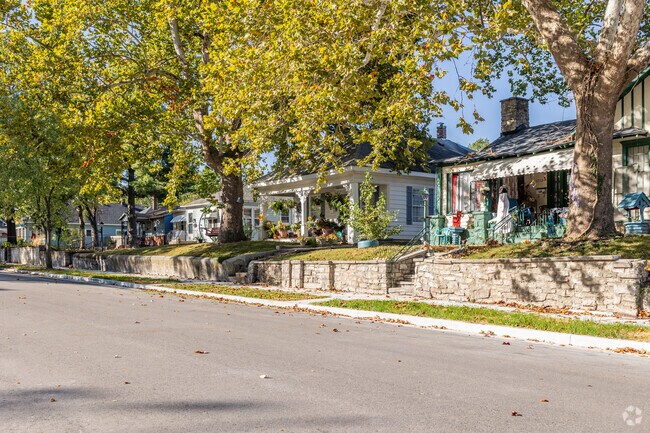 Some homes in Blendville North sit on elevated lots requiring retaining walls.
